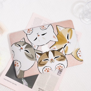 Cute Cats MacBook Case, Protective Hard Shell Cover for MacBook Air 13, MacBook Pro 13/14/15/16, Adorable Laptop Case for Cat Lovers