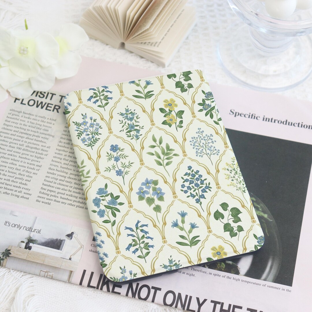 Vintage Floral Pattern Kindle & Kobo Case With Hand Strap,e-reader ...