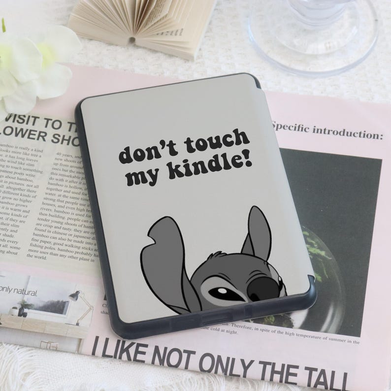 Cute Stitch Kindle Custom Case With Hand Strap for Paperwhite 1/2/4 ...