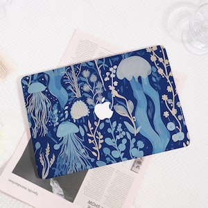 Peinture de méduses pour MacBook, étui de protection rigide personnalisée pour ordinateur portable pour Macbook Air 13/11/15 Macbook Pro 13/14/15/16, housse pour ordinateur portable