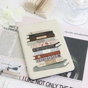 Retro Books Kindle Custom Case With Hand Strap For Paperwhite 1/2/4,Kindle 2022,Kindle 10th 11th Gen,Colorsoft Cover,kindle case
