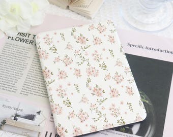 Pink Floral Kindle Custom Case With Hand Strap For Paperwhite 1/2/3/4,Kindle 2022,Kindle 10th 11th Gen,Colorsoft Cover,kindle 11th Gen