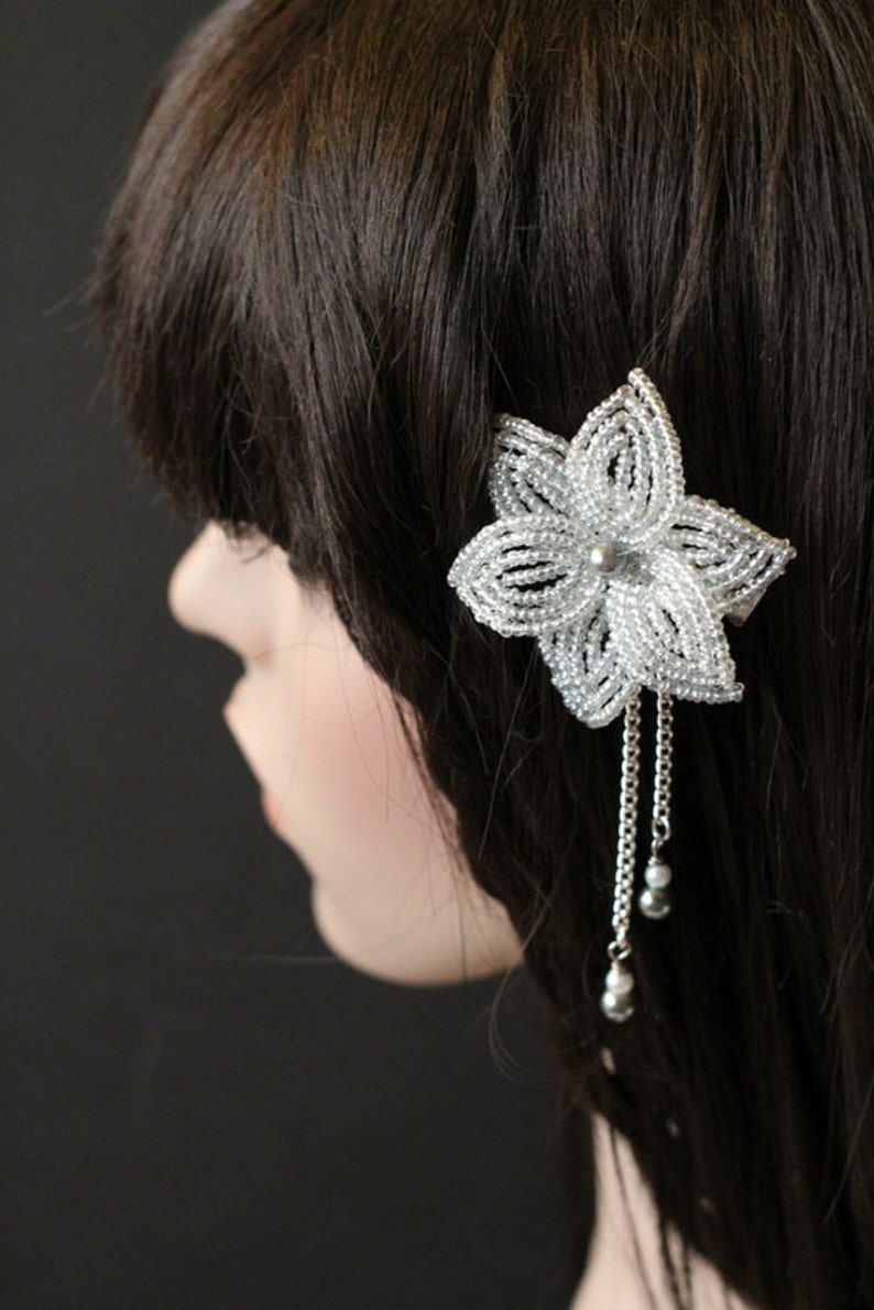Shooting Star French Beaded Flower Kanzashi Maiko Geisha Japanese Hair ...