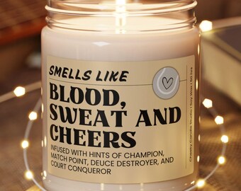 Tennis Gift Tennis Lover Candle Double Coach Player Match Tournament Team Friend Funny Candle Paddle Tennis Senior Tennis Gifts for Her