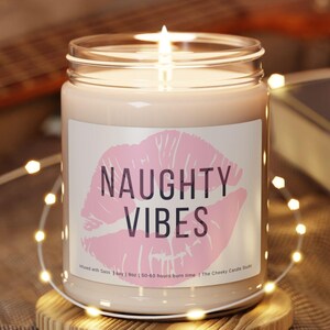 Naughty Sassy Scented Soy Candle, Sexy Candle, Gift for Him, Gift for Her, Funny Candle, 9oz, Romantic Candle, Date Night, Love Candle