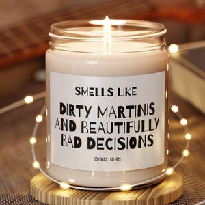 Dirty Martini Candle, Make It Dirty, Martini Lover, Martini Soy Candles, Martini Candle Funny, Martini Candle Gift, Bartender Gift, Alcohol
