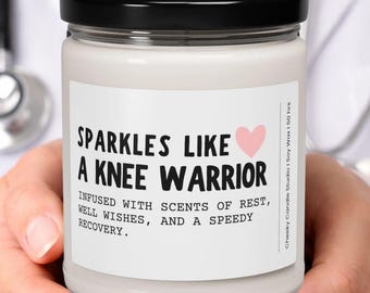 ACL Knee Surgery Gift Candle Funny Get Well Soon Recovery Care Package Post Op Thinking of You Coworker Friend Mom Dad Joint Replacement