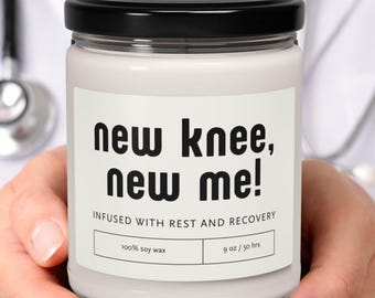 New Knee Replacement Candle Nontoxic Knee Operation ACL Surgery Gift Orthopedics  Surgery Gift Box  Basket Get Well Gift Friend Mom Dad