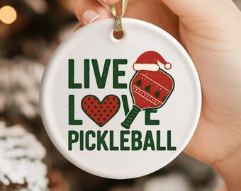 Adorno de pickleball Regalo de Navidad y Cumpleaños Amor Remo de pickleball Mamá Abuela Papá Divertido Pickleball Jugador Idea de Regalo para Ella Familia Dink the Halls