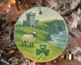 Ireland Ornament Personalized Irish Gifts Christmas Birthday Christmas Graduation Anniversary Gift Traveler Trip Reveal  Vacation Keepsake