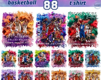Modelli Canva per magliette rap da basket, pacchetto di magliette sportive vintage modificabili