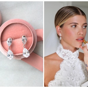 Pendientes Sofia - Pendientes de corte pera - Pendientes de boda Sofia Richie - Aniversario - Delicados - Elegantes - Regalo de San Valentín - Regalo de compromiso