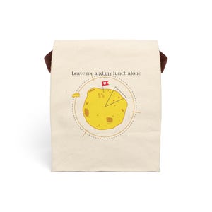 Playful Canvas Lunch Bag, Eco-Friendly Lunch Tote, Kids Lunch Box, Fun Snack Carrier, Gift for School, Unique Lunch Accessory