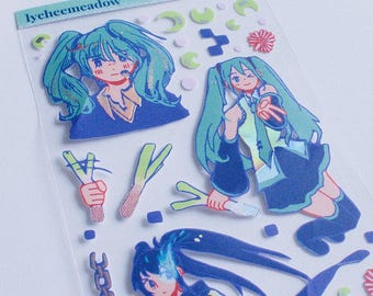 ClassicVirtual Idol Shiny Holographischer Sticker Bogen | Wasserfest