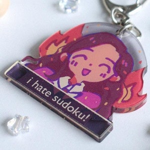 Silly Zero Escape 999 Akane Kurashiki Acrylic Keychain Charm | Double-sided (Different design on each side) | 9 Hours 9 Persons 9 Doors