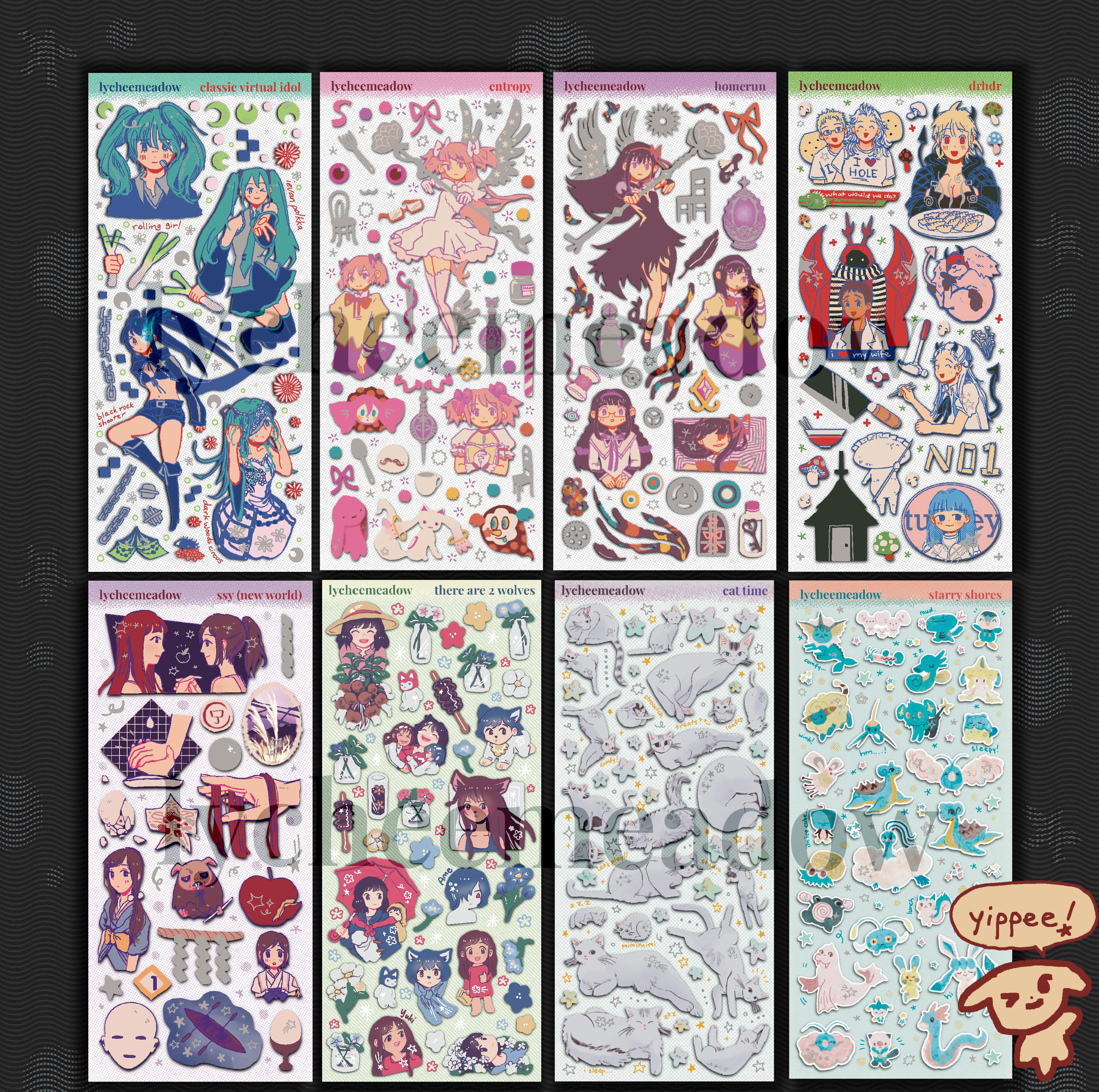 Pmmm Stickers Holographic Deco Sticker Sheet Vol. 2 | PMMM, Dorohedoro, Shinsekai ...