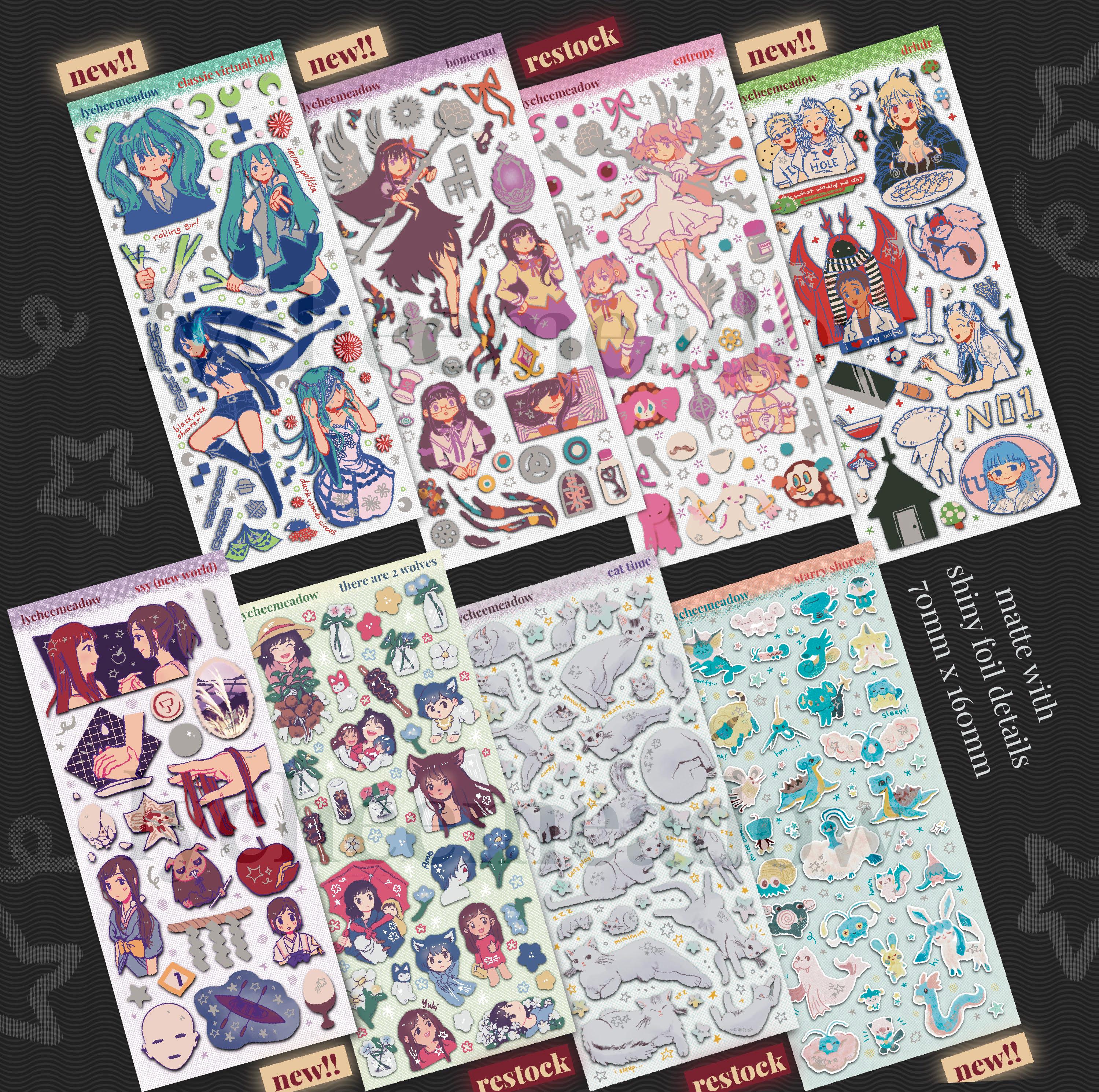 Pmmm Stickers Holographic Deco Sticker Sheet Vol. 2 | PMMM, Dorohedoro, Shinsekai ...