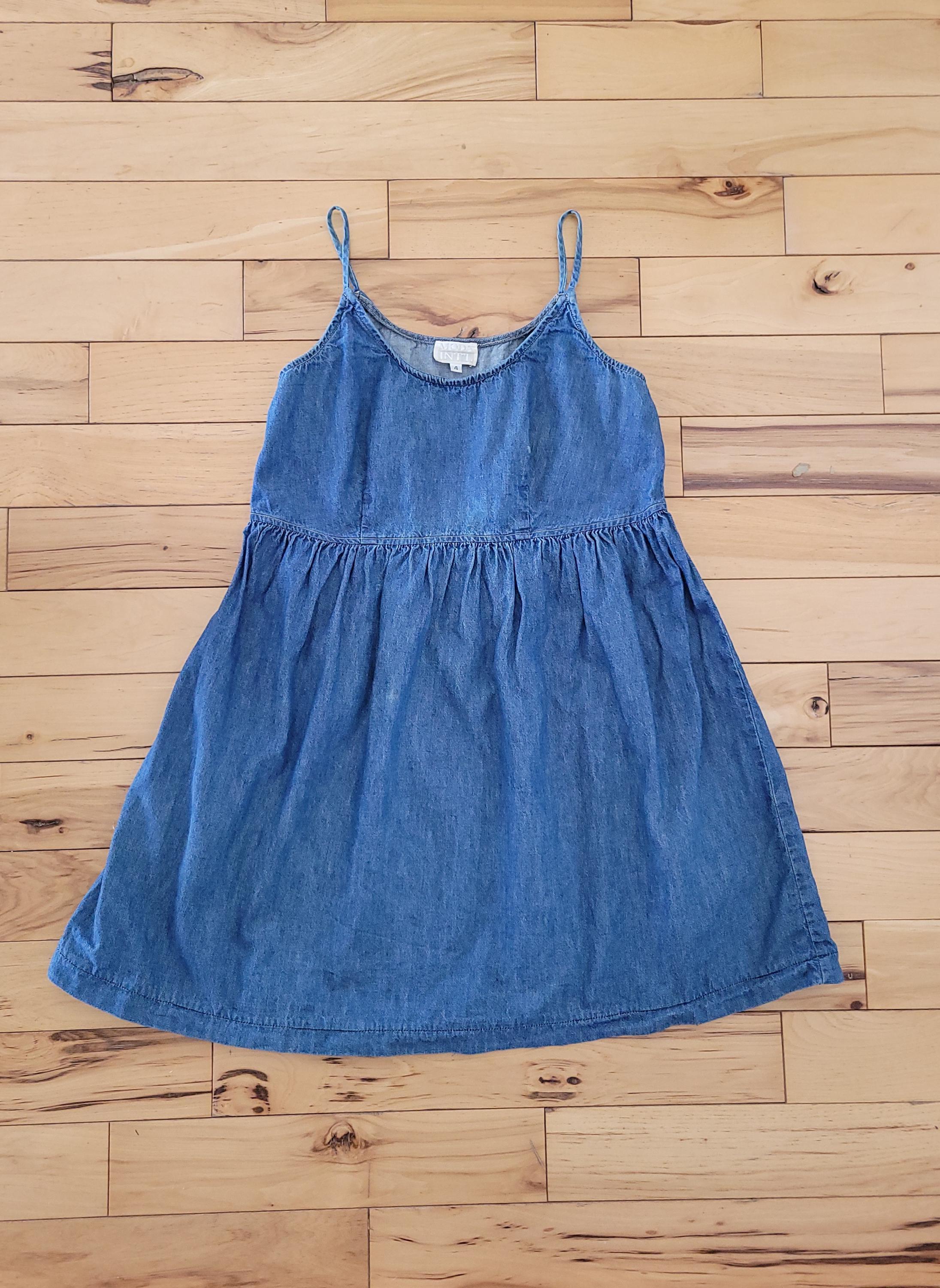 white christmas dresses Denim Babydoll Dress