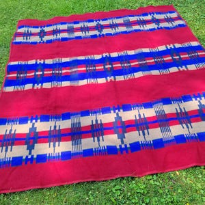 Pendleton Westland Blanket Wool Southwest Aztec Geometric 83 x 89 Reversible
