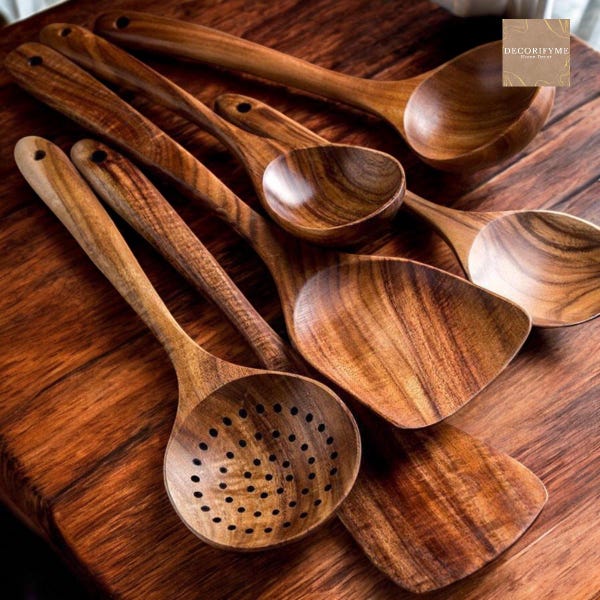 Wooden Kitchen Utensils - Etsy