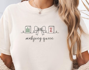 Comfort Colors Mahjong Shirt, Gift for Mahjong Lover T-shirt, Board Game Night Tee for Her, Mahj Tshirt Gift for Mahjong Player, Mahj Club