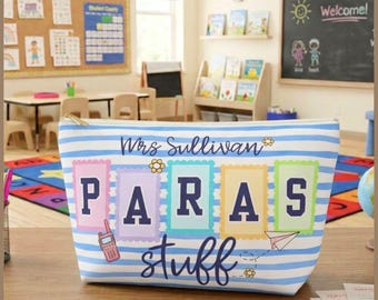 Personlig pennpåse för lärare, presentpåse för lärare, dragkedja för lärarassistent, present till skolpersonal, pennpåse för paraprofessionell lärare