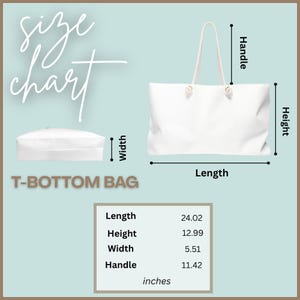 May include: A white T-bottom bag size chart with dimensions in inches. The bag has a length of 24.02 inches, height of 12.99 inches, width of 5.51 inches, and handle length of 11.42 inches. The graphic displays the bag from front and bottom views.