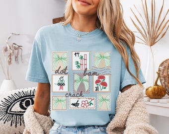 Comfort Colors Mahjong Shirt, Gift for Mahjong Lover T-shirt, Board Game Night Tee for Her, Mahj Tshirt Gift for Mahjong Player, Mahj Club