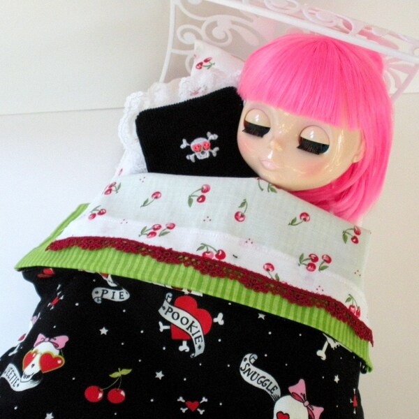 Pookie Doll Bedding Set 1 6 scale Blythe