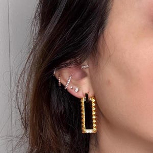 Textured Drop Earrings, Gold Chunky Statement Earrings, Oversized Large Earrings, Statement Jewelry, Bold Big Gold Jewelry for Women
