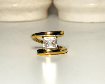 Gold Irregular Ring, Bold Chunky Ring, Oversized 18K Gold Stacking Ring, Statement Jewelry for Women, Gift for Women, Abstract Jewelry