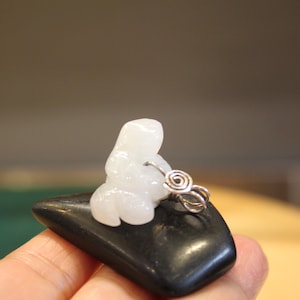 2025 Snake Year, Beautifully Carved Jade Snake Pendant, Sterling Silver Wire Handwrapped Pendant, Birth Animals,Chinese Zodiac,Birthday Gift