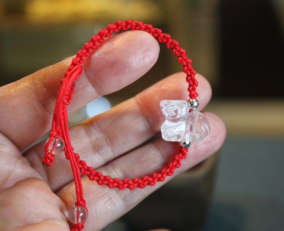 Ox Bracelet, Clear Quartz Crystal Gemstone, Birthday Gift