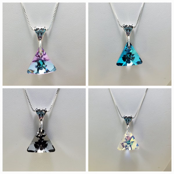 Triangle Cut Austrian Crystal Necklace