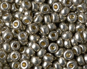 6/0 Duracoat Galvanized Lt Smoky Pewter, Miyuki 6/0 Seed Beads, 6-4221