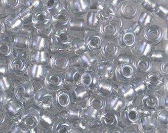 6/0 Sparkle Pewter Lined Crystal, Miyuki 6/0 Seed Beads, 6-242