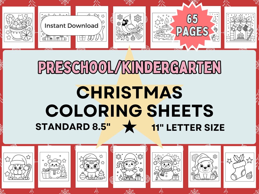 65 Festive Christmas Coloring Activity Sheets for Kids. Great for ...
