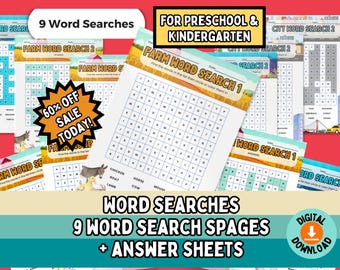 Preschool Word Search Puzzles for Early Readers