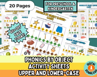 Phonics Worksheets for Pre-K Kindergarten, Letter Tracing SoR Aligned