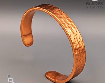 手作りの銅製ブレスレット、100％純銅製バングル、男性用ハンドメイド