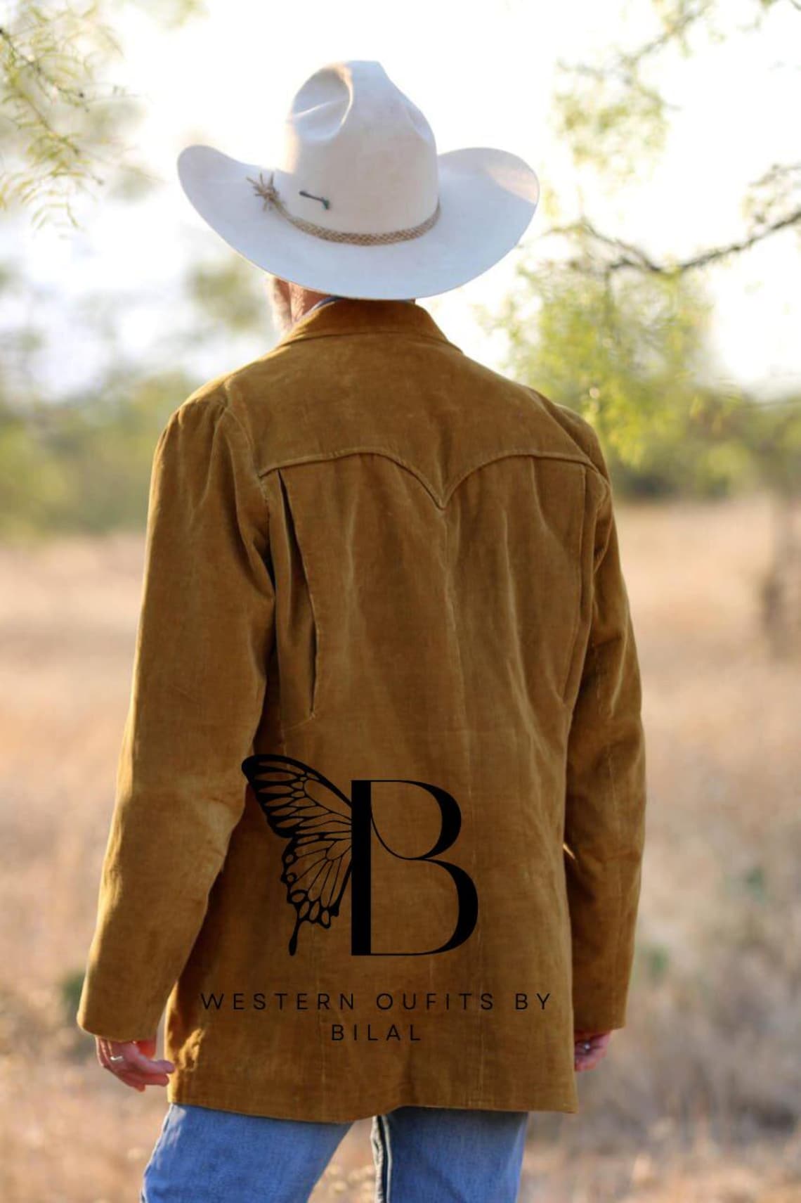Mens Platini Western Leather Jacket - Vintage Cowboy Style in Color Bone main image 0