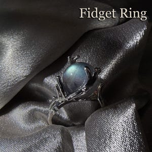 Spinner Ring | Crystal Ball Ring | Crystal Fidget Ring | Anxiety Relief Ring | Unique Ring For Her | Good Luck Ring | Energy Healing Ring