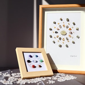 Metatron&#39;s Cube Crystal Grid Wall Art: Sacred Geometry Home Decor