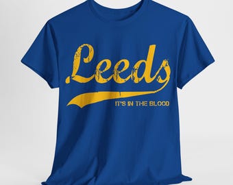 Camiseta de aficionado al fútbol de Leeds: camiseta de aficionado de Leeds. Unidos en el amor por Leeds. Camiseta de fútbol de regalo.