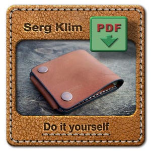 Pattern PDF, Minimalist card holder pattern, Leather Card holder PDF pattern, , Pattern Template, Slim wallet, Leather Diy, Wallet pattern