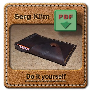 Minimalistisches Muster für Kartenhalter, Lederkartenhalter PDF Muster, Mustervorlage, Schlanke Brieftasche, Leder Basteln, Muster PDF, Geldbörse Muster