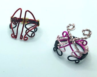 Hell Demon Hotel Inspired Adjustable Wire Rings