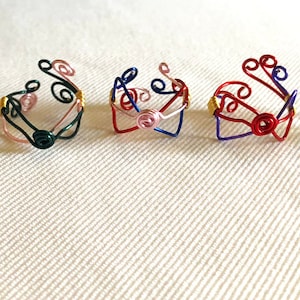 Moon Guardian Inspired Adjustable Wire Rings