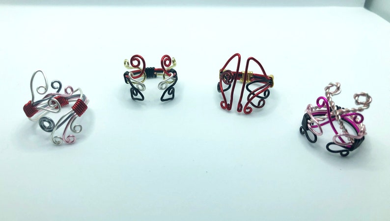 Hell Demon Hotel Inspired Adjustable Wire Rings