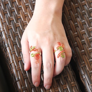 REQUEST A CHARACTER-Custom Colors Twist and Spiral Adjustable Wire Ring